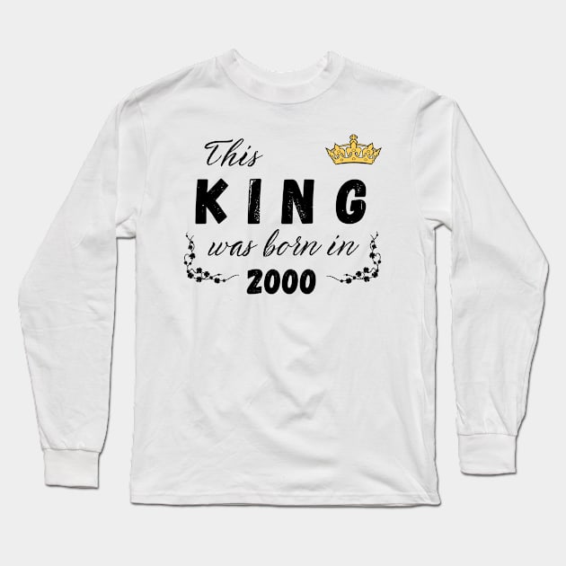 King born in 2000 Long Sleeve T-Shirt by Kenizio 